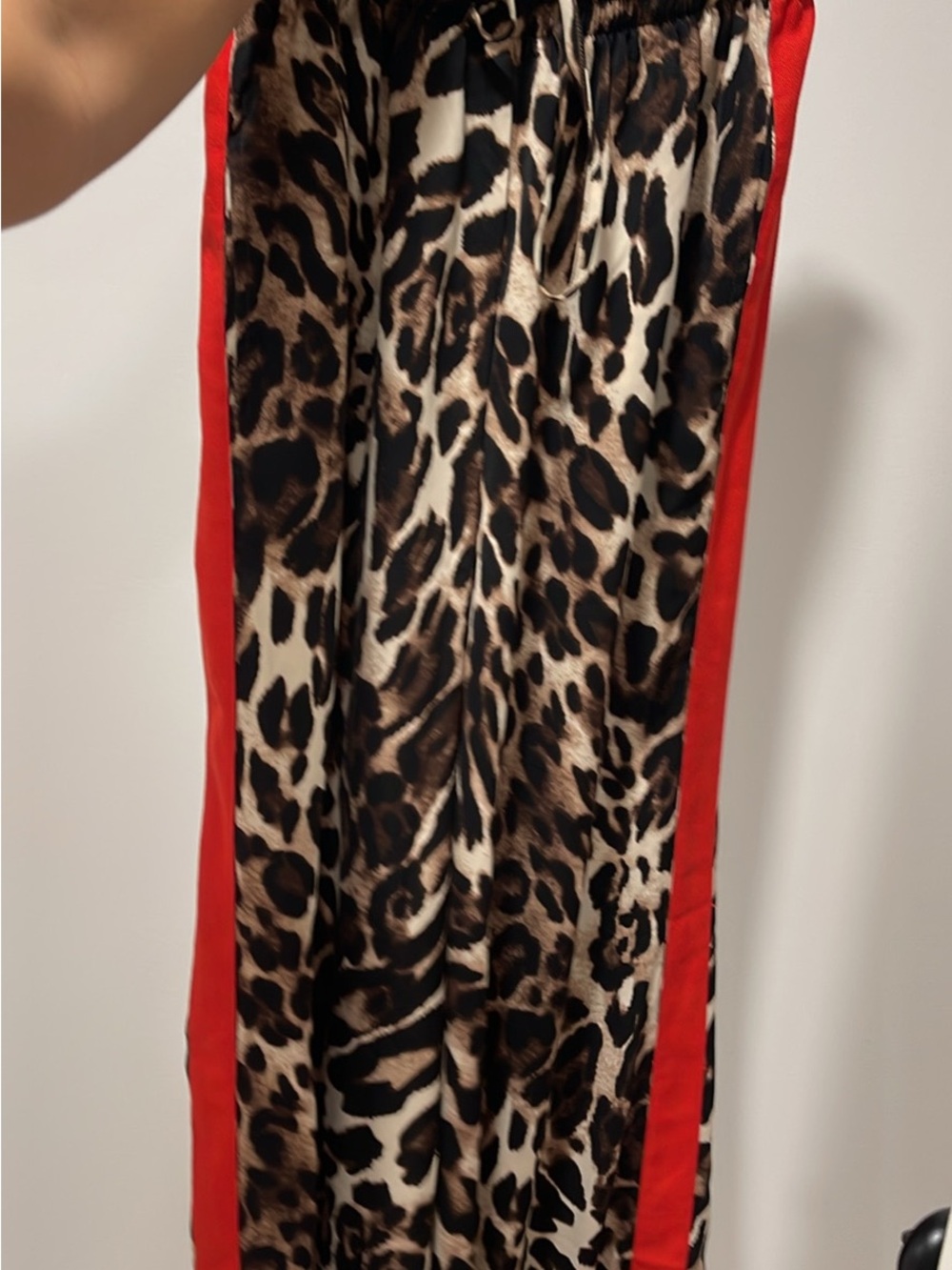 Q2 Brown and Black Leopard Print Wide-Leg Pants